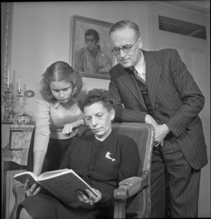 Rodolphe Rubattel with wife and daughter, Chailly 1947