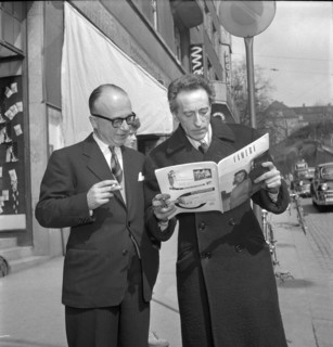 Jean Cocteau, french actor, in Zurich 1950