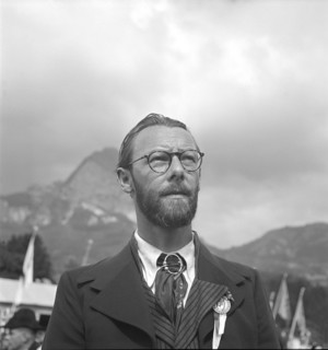Dr. phil. Oskar Eberle, director of Tell theatre performance. Altdorf ca. 1942