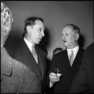 Fridolin Tschudi and Federal Councillor Paul Chaudet 1965
