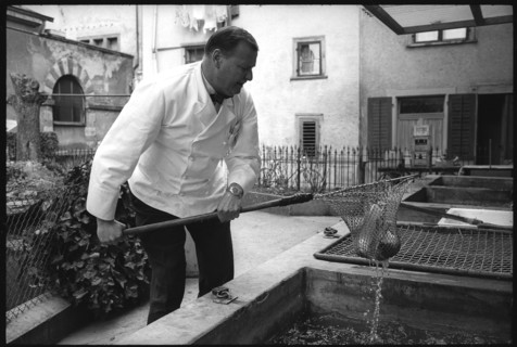 Jules Jäger, owner retaurant Fischerzunft, Schaffhausen 1969
