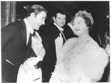 With Peter O'Toole at the opening of movie Lord Jim at the Odeon Theatre