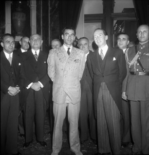 State visit of Shah Reza Pahlavi, with E. Celio in Berne 1948