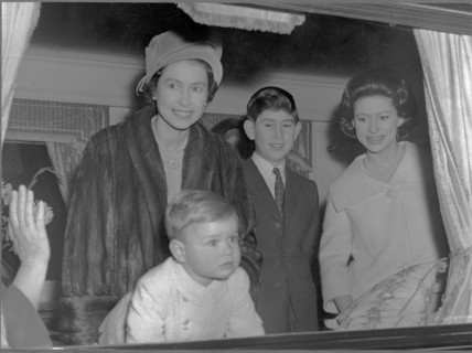 Queen Elizabeth, Andrew, Charles, Princess Margaret, 1961