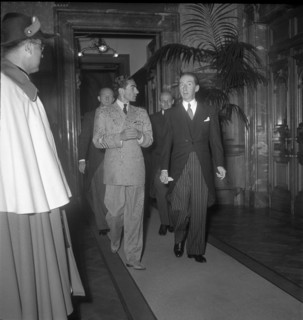 State visit of Shah Reza Pahlavi, with E. Celio in Berne 1948