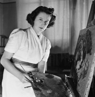 Painter Marguerite Seippel around 1948