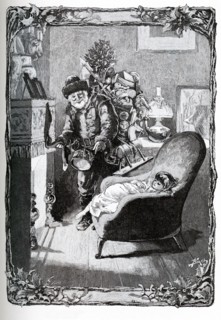 Santa Claus and Sleeping Girl