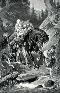 Rudolf of Hapsburg (1218-1291) and Holy Priest. Rudolf, one of the most famous Roman emperors, was