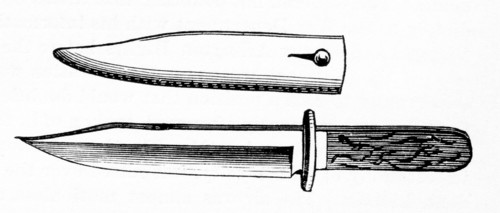 Bowie Knife and Sheath