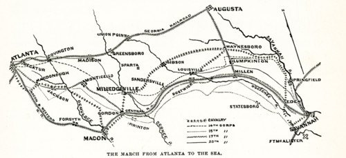 From November 15 until December 21, 1864, Union General William T. Sherman led some 60,000 soldiers