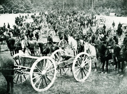 Flying Artillery in attempt of Richmond. The Cannoneers who lept up with cavalry - in this swiftest