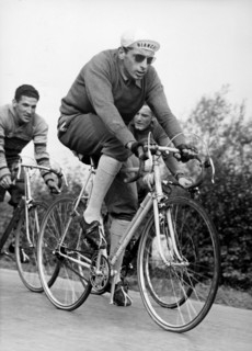 Fausto Coppi training, 1950.