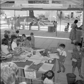 SAFFA 1958: children painting.
