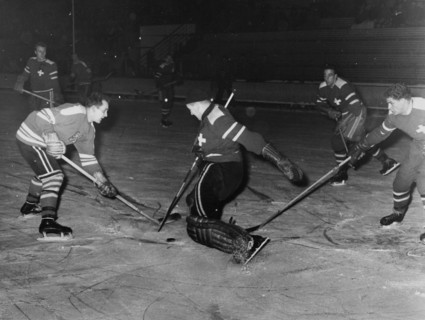 Keeper of Swiss national team Jean Ayer, 1960.