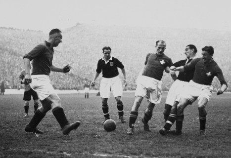 International match Scotland - Switzerland, Glasgow, 1946.