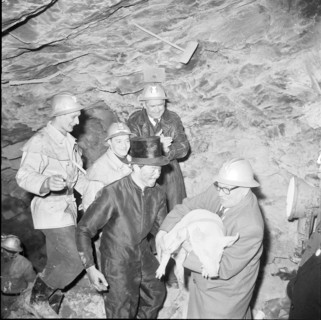 Brunnen SZ, bypass, ring road under construction, tunnel break through 1964.