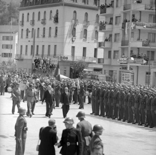 50th anniversary of the Simplon railway tunnel, celebration in Brigue 1956.