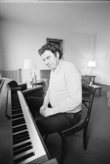 Mikis Theodorakis playing the piano, ca. 1968.
