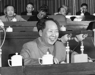 Mao Tse-tung at the national congress 1958.