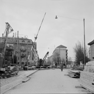 Underpass Giesshubel Zurich under construction 1954.