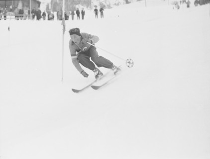 Othmar Schneider, skier from Austria, ca. 1950.