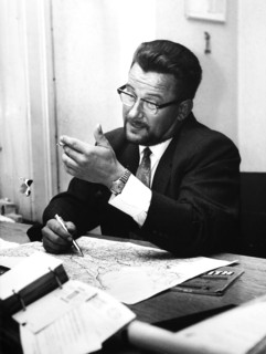 Murder Hans Rudolf Preisig visits the Blick editorial office at the end of his flight 1962.