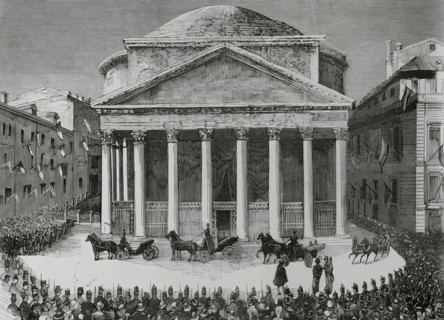 History of Italy. Rome. Sixth anniversary of the death of Victor Emmanuel II (1820-1878) and 25th