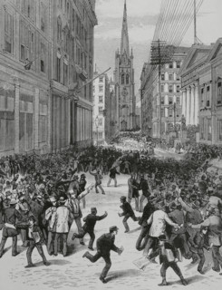 New York, United States. Panic of 1884. Economic crisis during the Depression of 1882-1885. Wall