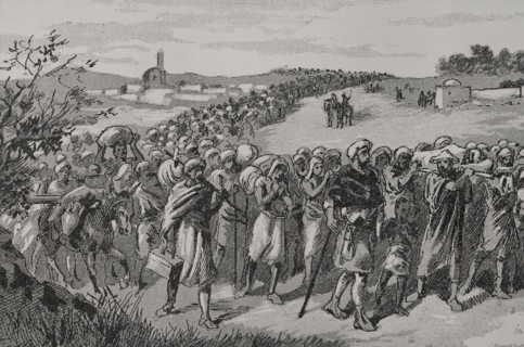 Expulsion of the Moriscos from Spain by order of King Philip III in 1609 after debate in the