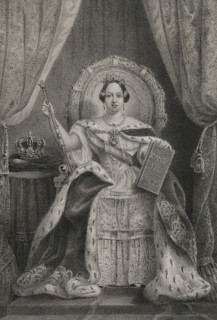 Maria II of Portugal (1819-1853). Queen of Portugal born in Rio de Janeiro (Brazil), called ""the