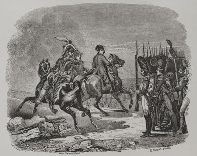 Battle of Jena (14 October 1806). The French army under Napoleon defeated the Prussian troops