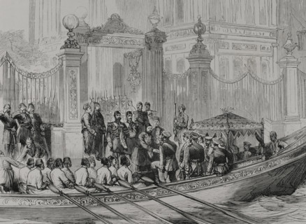 Russo-Turkish War (1877-1878). Constantinople. Visit of the Grand Duke Nicholas (1831-1891) to the