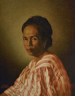 Esteban Villanueva Vinarao (1859-1920). Philippine painter. Indian Countrywoman, 1875. Oil on