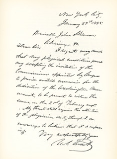 This 1892 images shows a letter from Ulysses s Grant dated January 27, 1885 and signed by Grant.