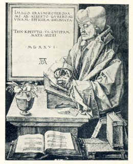 Erasmus Desiderius of Rotterdam was a Dutch Renaissance humanist. He lived from 1466 to 1536.