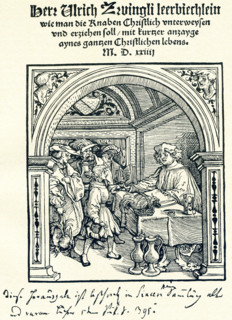 Seen here is the title page of the Zwingli reader and it dates to 1524. Ulrich (also spelled