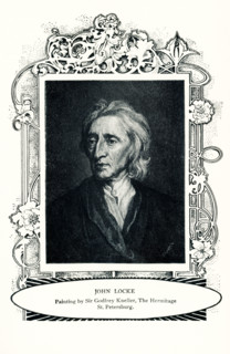This 1899 illustration shows: “ John Locke  - painting by Sir Godfrey Keller. in the Hermitage in