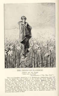 The Fields of Flanders  “Where are the Dead?”  “There are no Dead.”   Maeterlinck (“The Blue Bird”)