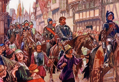 This 1902 illustration shows Wallace taken to London in Chains. Sir William Wallace promoted active