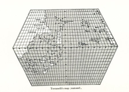 Toscanelli’s Map (Restored).  Toscanelli (1397 –1482) was an Italian mathematician, astronomer,