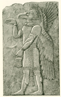 This bas-relief from Khorsabad was drawn by French artist Henri Faucher-Gudin, who illustrated for