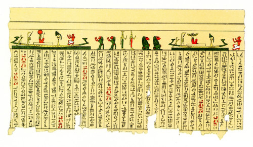 The caption on this 1804 image reads: “Manuscript on papyrus in hieroglyphs.” The two most common