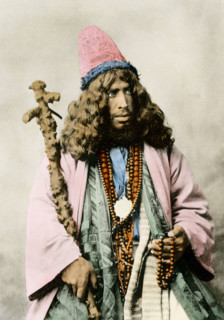 This image of a Howling or Whirling Dervish dates to 1903.  A dervish is a member of any of various