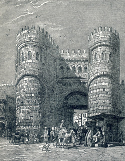 This illustration of the Gate of El Futuh, also known as Bab al-Futuh or Conquest Gate)  in Cairo,