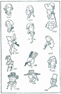 The hairstyles shown in this 1907 illustration shows those preferred by Eglish gentlemen between