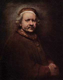 The 1916 caption reads: 'Rembrandt 1606-1669  Dutch school of mnsterdam-Rembrandt in Old Age.