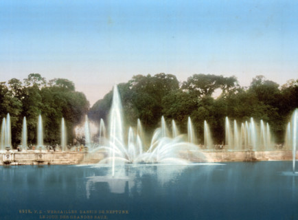 The Latone Basin, France, Historical, digitally restored reproduction from an original from the