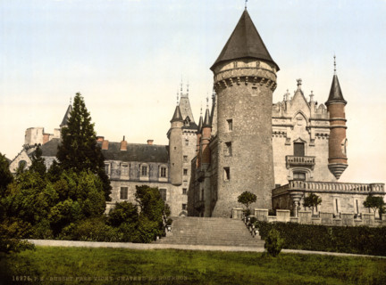 Bourbon-L'Archambault Castle Is A Repeatedly Rebuilt Fortress From The 13Th Century In Bourbon-L'Archambault In France