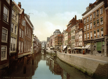 The Steiger Canal, Holland, around 1895, Historical, digitally restored reproduction from an