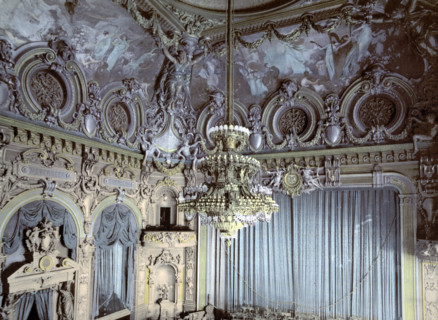 The theater, interior, around 1895, historical, digitally restored reproduction from an original